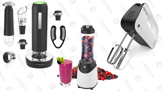 Vremi 9 Piece Wine Gift Set | $16 | Amazon | Promo code VREMI40APRILVremi Hand Mixer | $12 | Amazon | Promo code VREMI40APRILVremi Personal Blender | $15 | Amazon | Promo code VREMI40APRIL